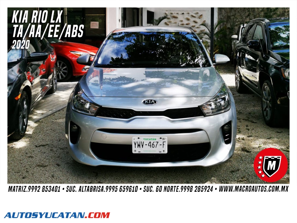 KIA RIO 2020 LX PLATA AUTOMATICO