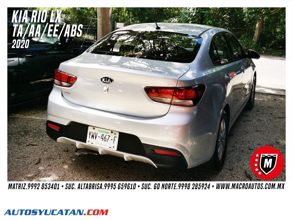 KIA RIO 2020 LX PLATA AUTOMATICO
