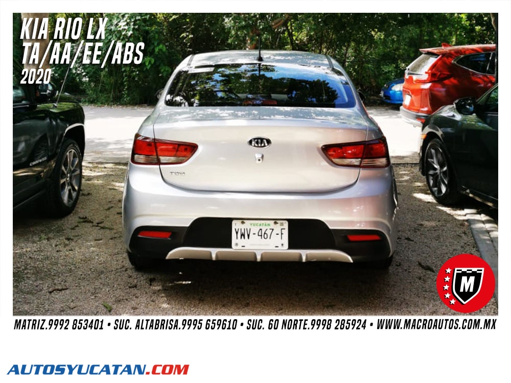 KIA RIO 2020 LX PLATA AUTOMATICO